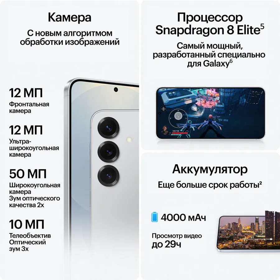 Samsung Galaxy S25 256 ГБ Silver Shadow — фото 5